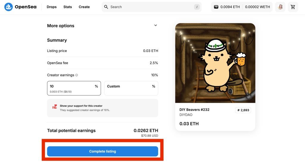 Complete listing